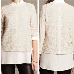 Banana Republic Lace Sweater XS